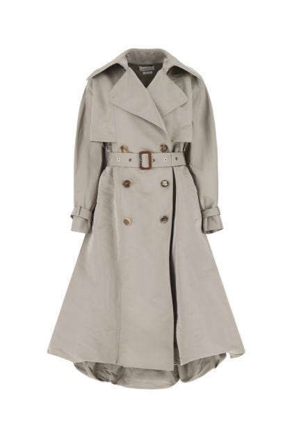 Grey polyester trench coat