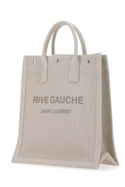 Beige canvas Rive Gauche shopping bag