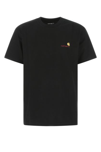 Black cotton S/S American Script t-shirt