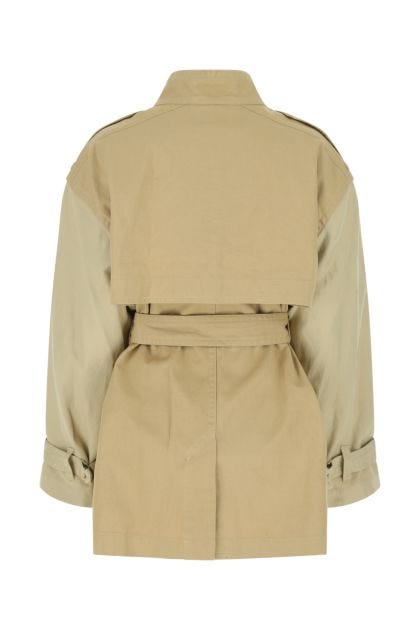Two-tone cotton blend Kelly trench coat