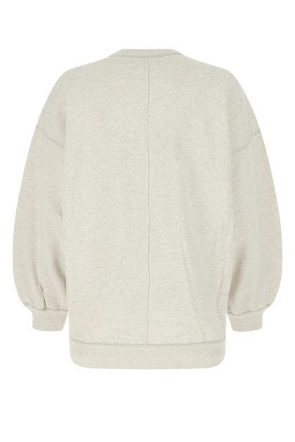 Melange sand cotton blend sweatshirt 