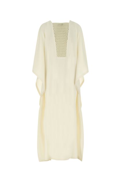 Ivory wool blend tunic dress