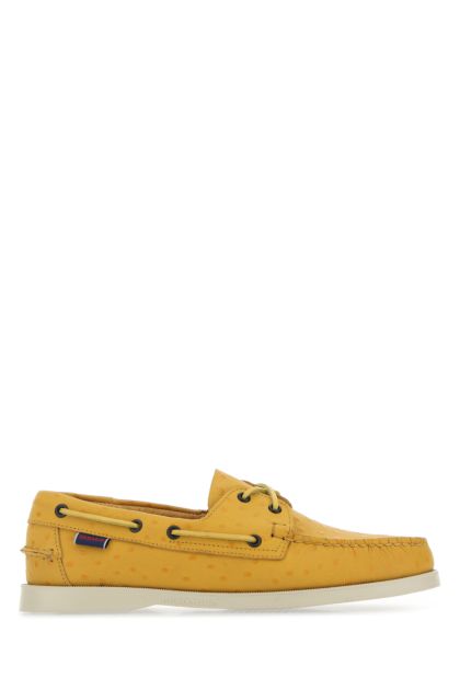 Yellow leather Docksides loafers