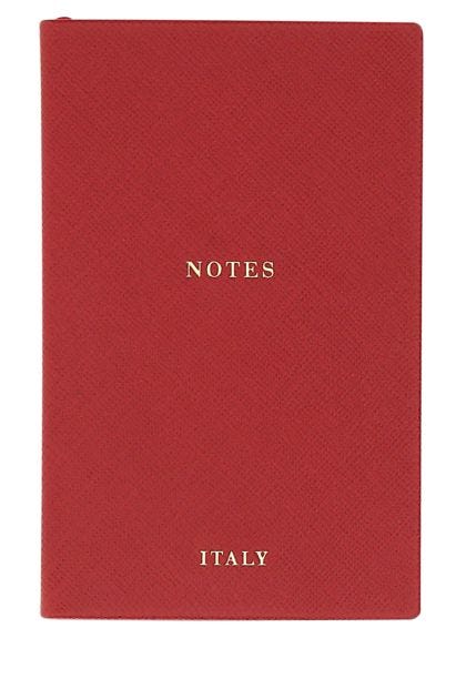 Red leather Italy notebook 