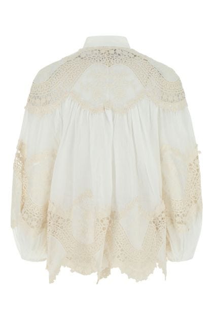 Ivory ramie blouse 