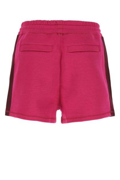 Fuchsia cotton blend bermuda shorts 