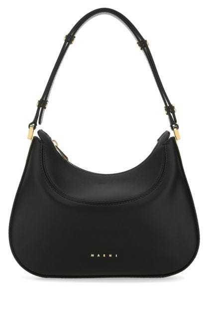 Black leather small Milano handbag