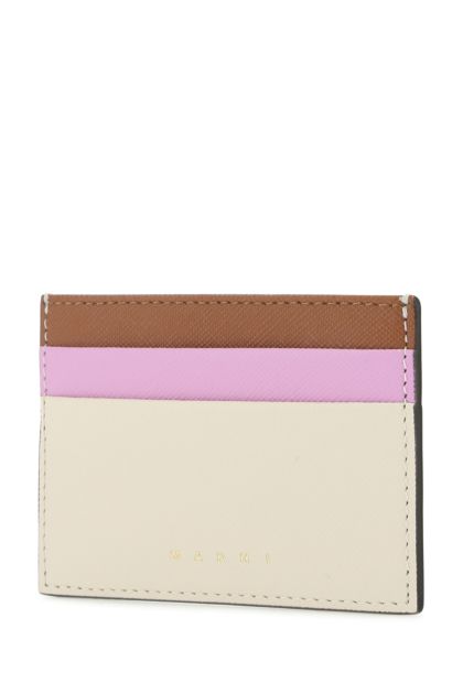 Multicolor leather card holder 