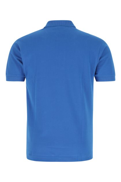 Electric blue piquet polo shirt