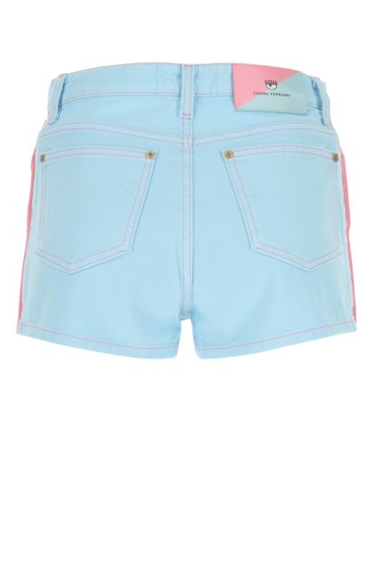 Light-blue denim shorts 