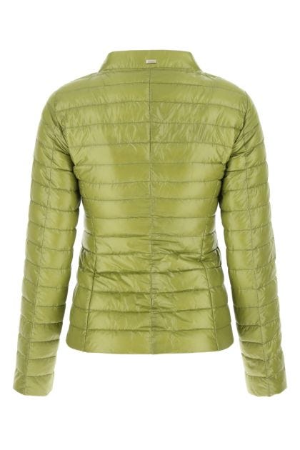 Acid green nylon down jacket