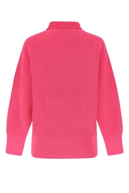 Fuchsia polyester blend sweater 