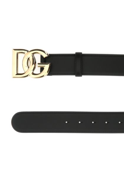 Black leather belt 