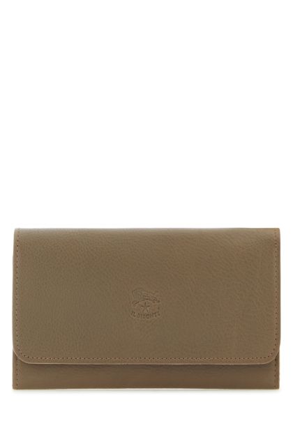 Dove grey leather wallet