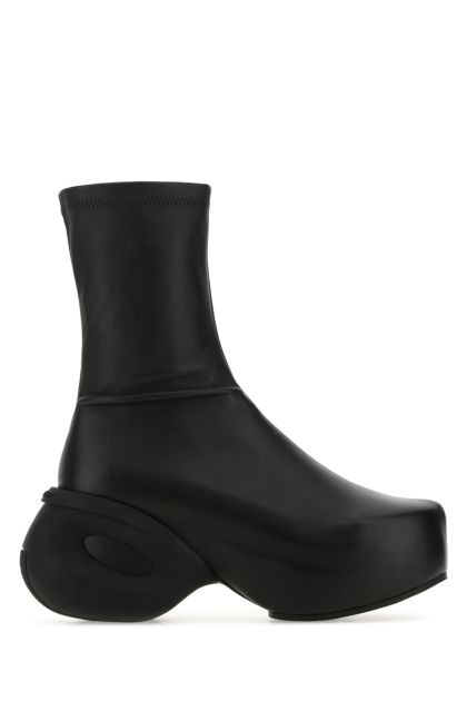 Black nappa leather G Clog ankle boots