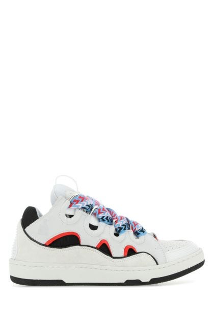 Multicolor leather and fabric Curb sneakers