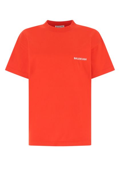 Red cotton oversize t-shirt 