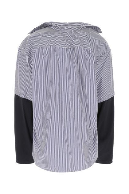 Embroidered fabric oversize shirt