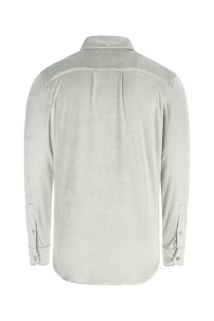 Light grey velvet shirt