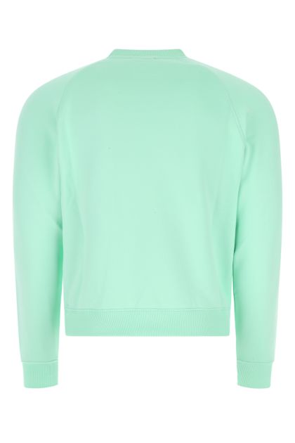 Sea green nylon blend sweatshirt
