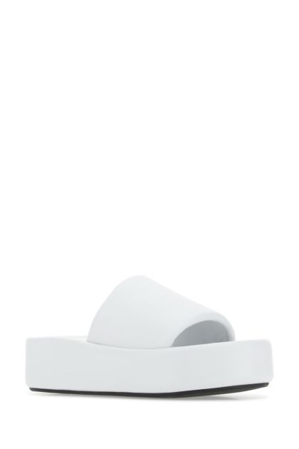 White nappa leather Rise slippers