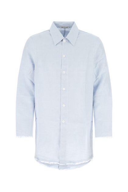 Embroidered cotton blend oversize shirt
