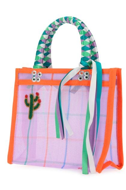 Embroidered mesh Cactus Love handbag