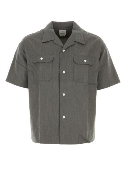 Grey wool blend Caban Work shirt