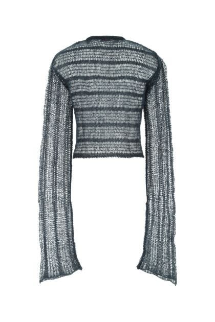 Navy blue mesh oversize sweater