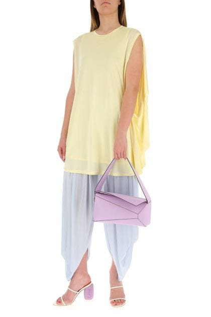 Lilac nappa leather Puzzle shoulder bag