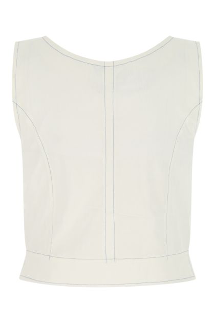 White cotton Juli vest 