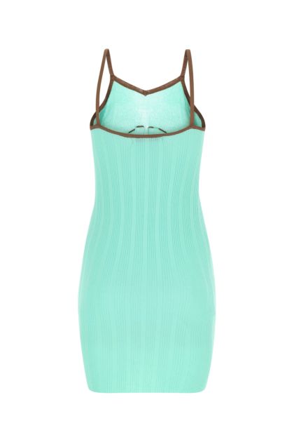 Sea green viscose blend Illetes mini dress
