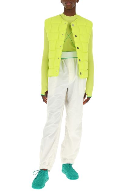 Acid green nylon padded vest