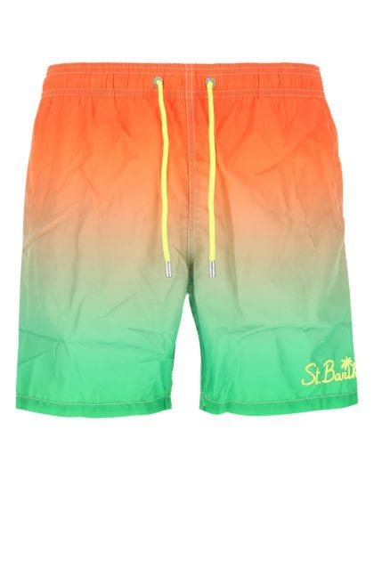 Multicolor polyester swimming shorts 