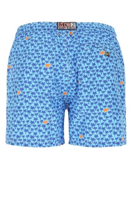 Printed polyester swimming shorts 