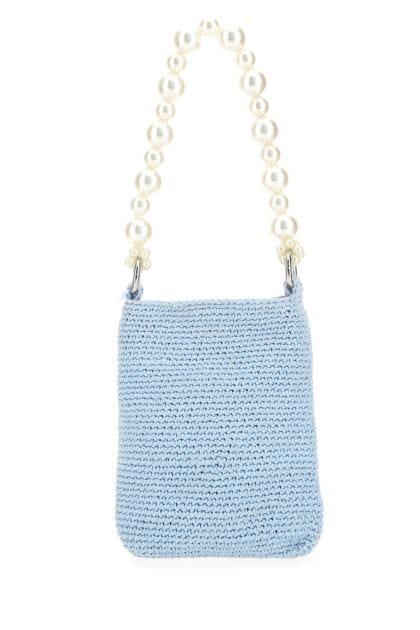 Light blue fabric Lenoush handbag