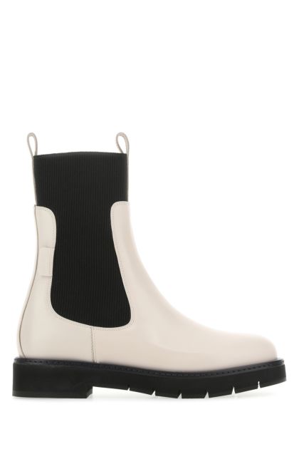 Ivory leather Rook ankle boots 