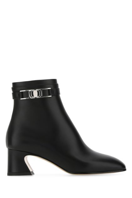 Black leather Rego 55 ankle boots 