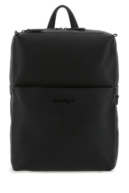 Black leather backpack 