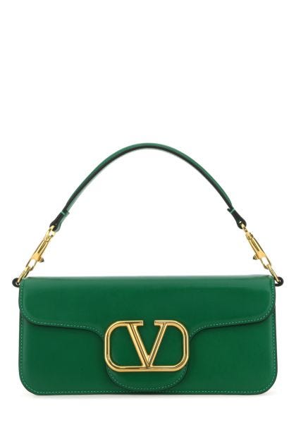 Grass green calf leather Locò handbag