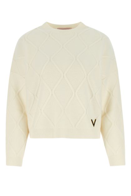 Ivory virgin wool oversize sweater 