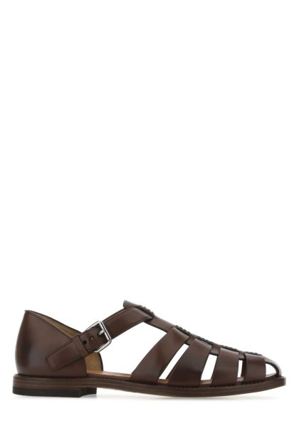 Brown leather Fisherman sandals