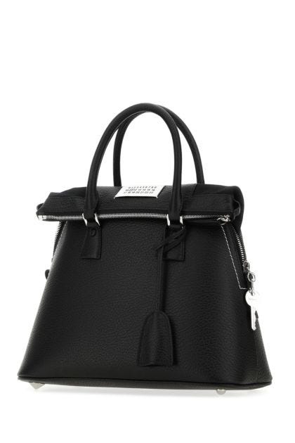 Black leather 5AC handbag