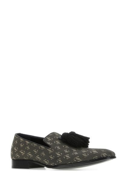 Embroidered fabric loafers