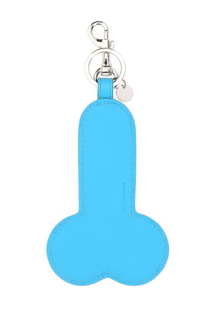Two-tone leather key ring