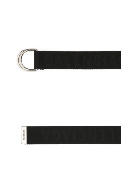 Black polyester D Ring belt