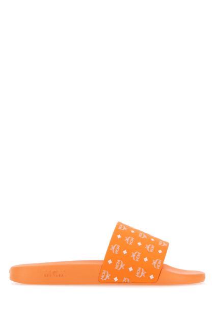 Orange rubber slippers