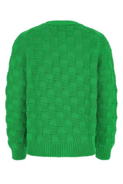 Green nylon blend cardigan