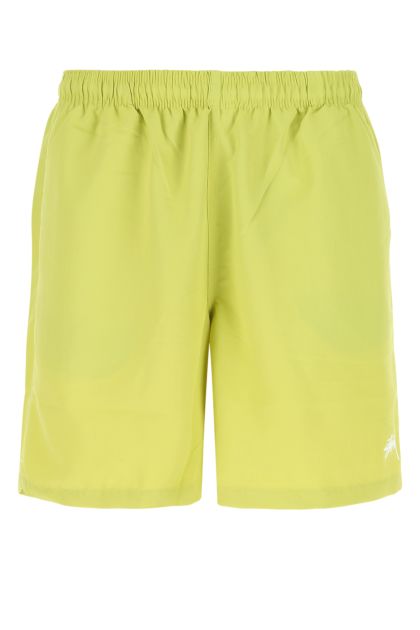 Acid green nylon swimming shorts 