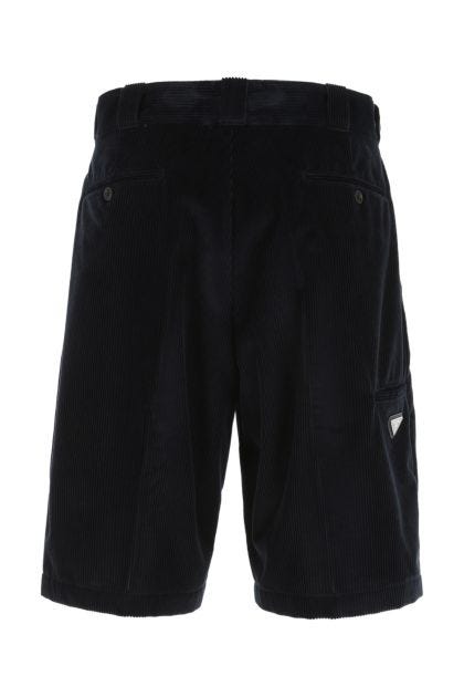 Navy blue corduroy bermuda shorts